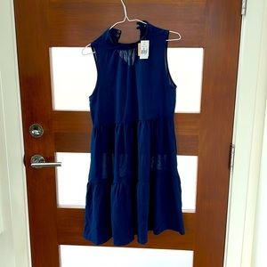 Gibson xs navy blue sleeveless above the knee dress. Brand new never warn.
